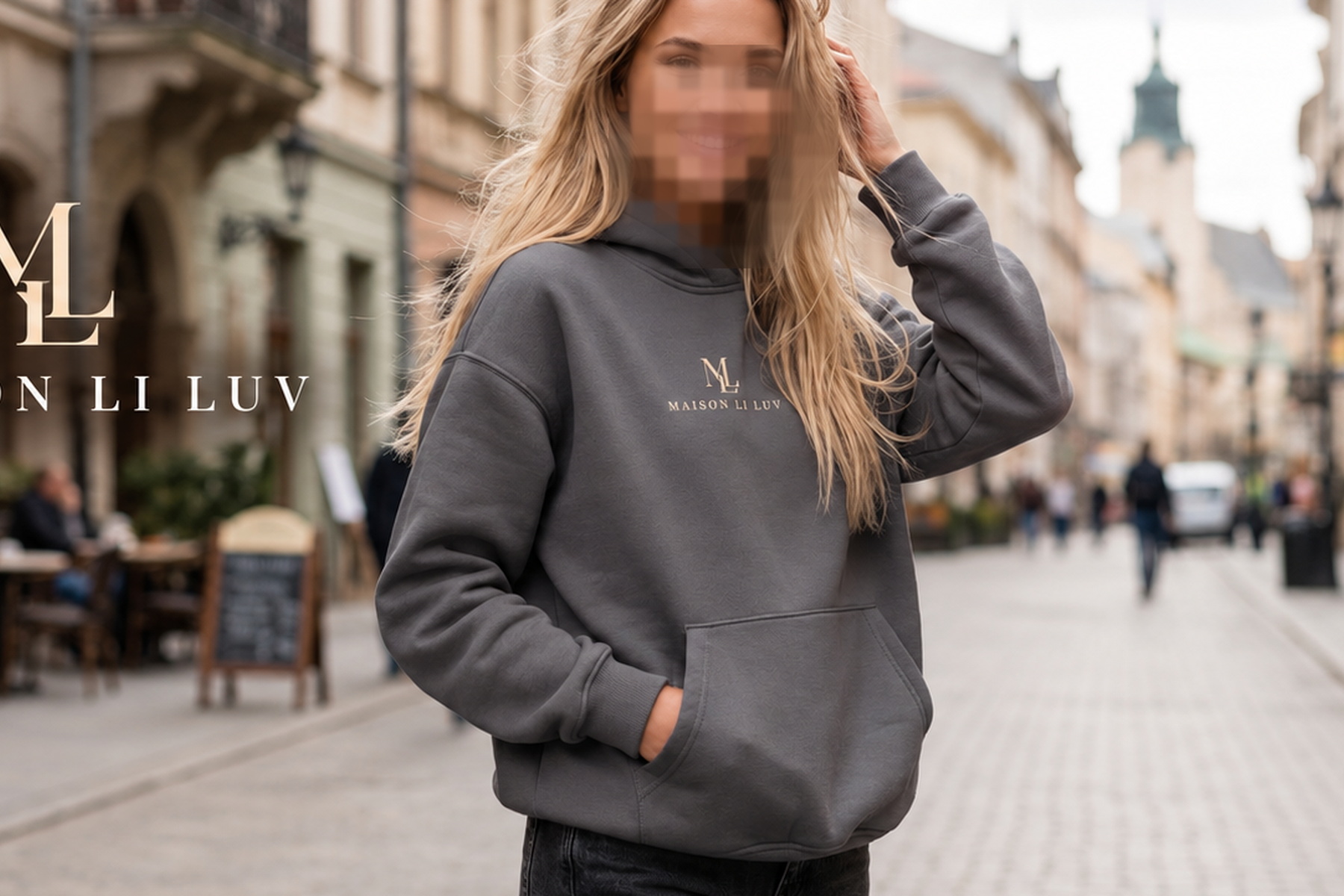 Graphite Logo Hoodie