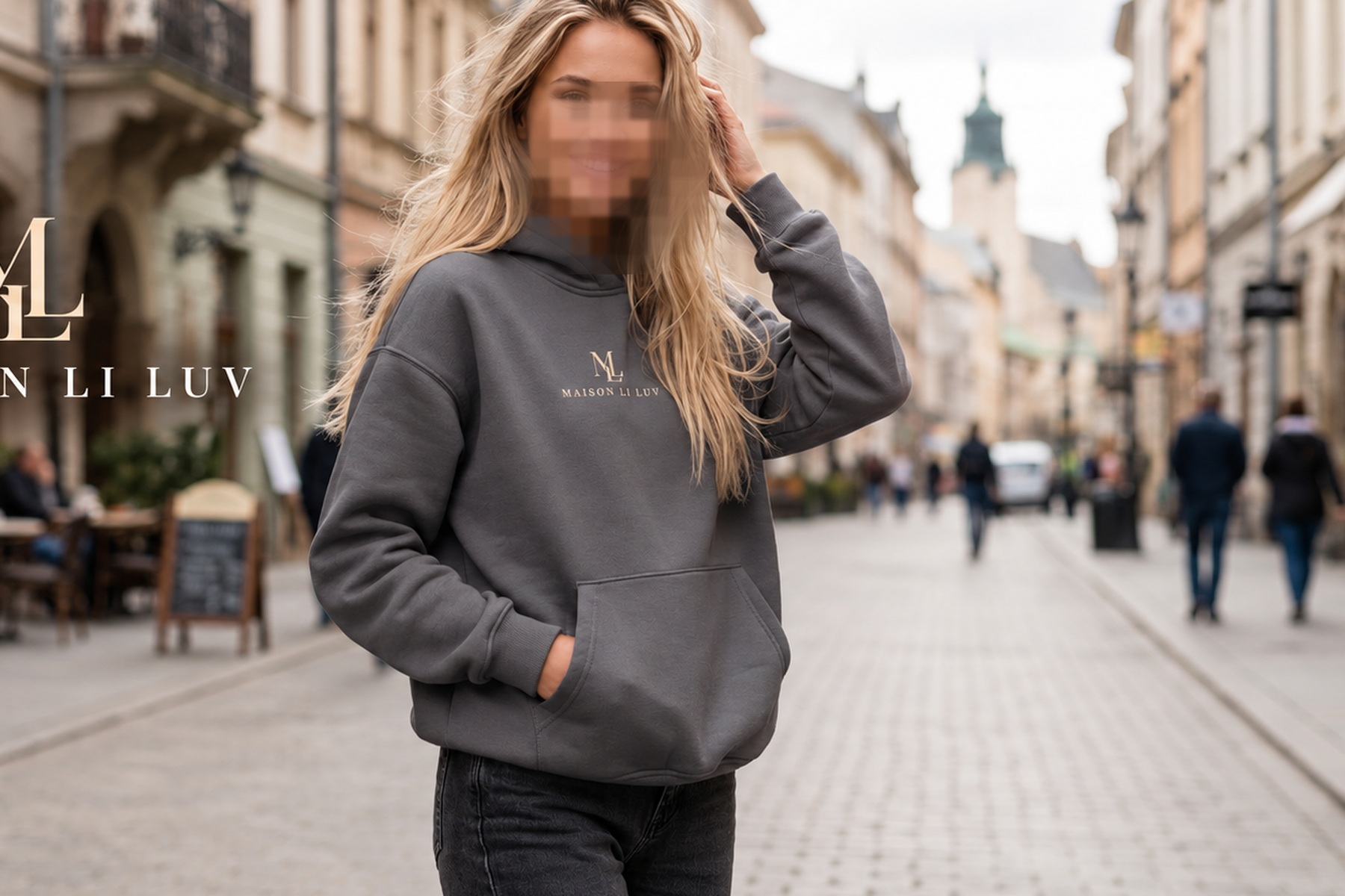 Graphite Logo Hoodie