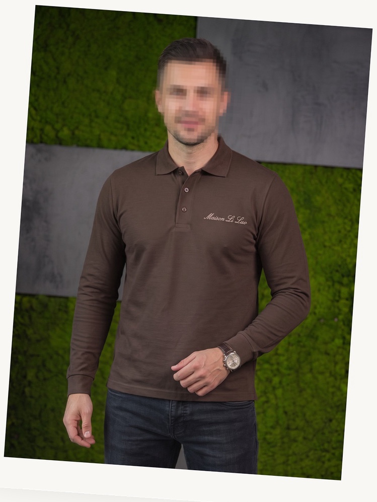 Cocoa Long Sleeve Polo