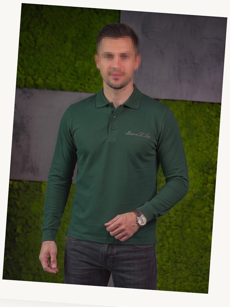 Forest Long Sleeve Polo