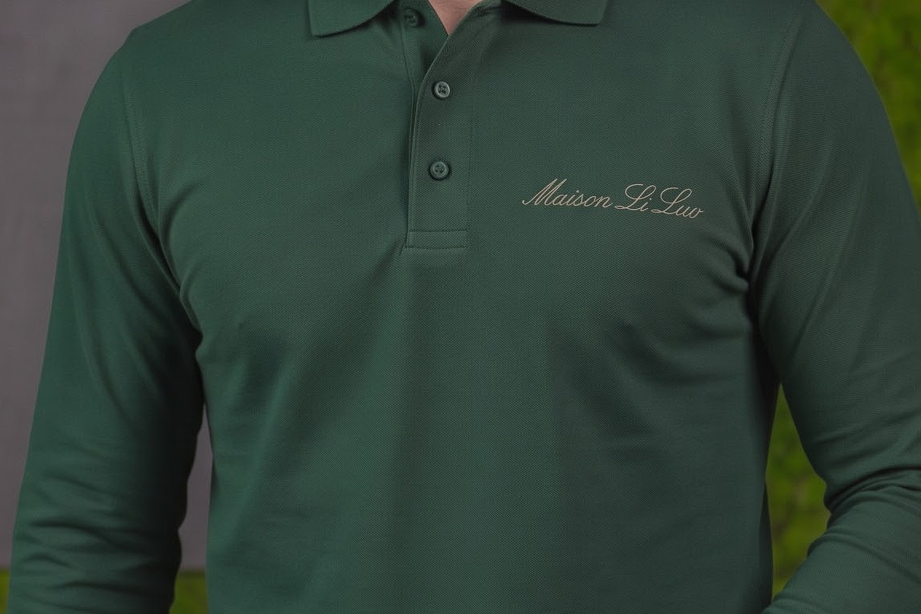 Forest Long Sleeve Polo