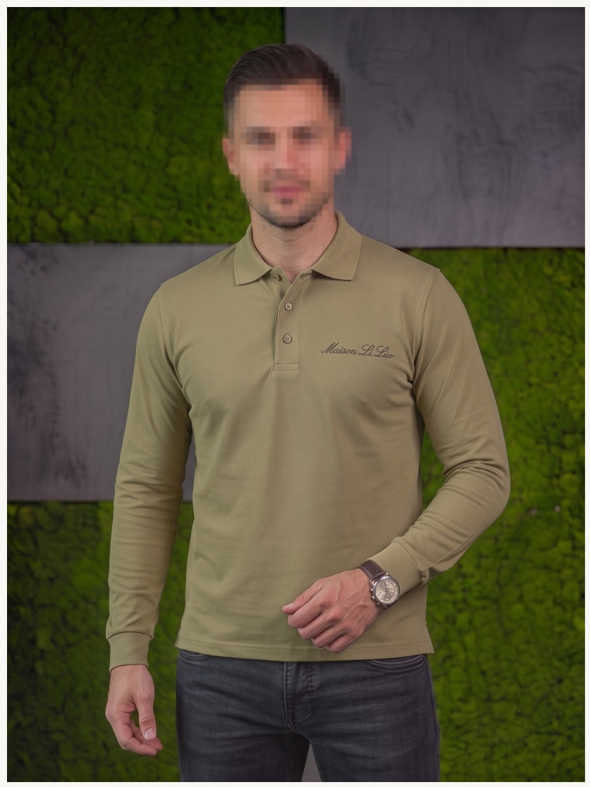 Olive Long Sleeve Polo
