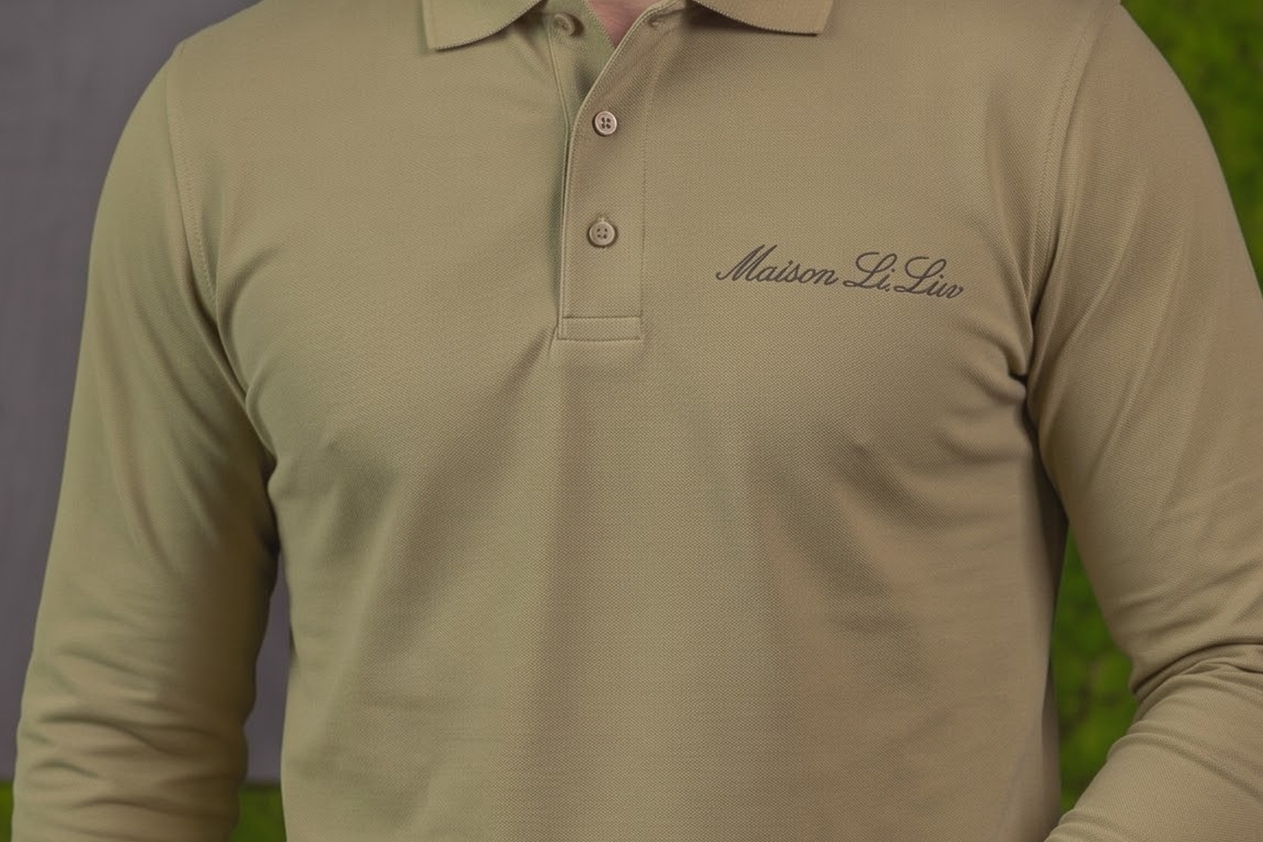 Olive Long Sleeve Polo