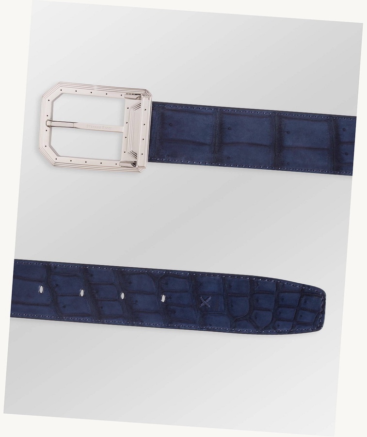 Navy Nubuck Belt