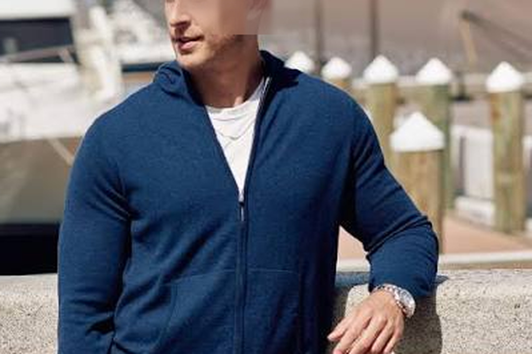 Navy Cashmere Cardigan