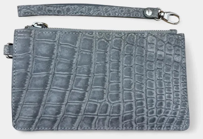 Slate Nubuck Clutch
