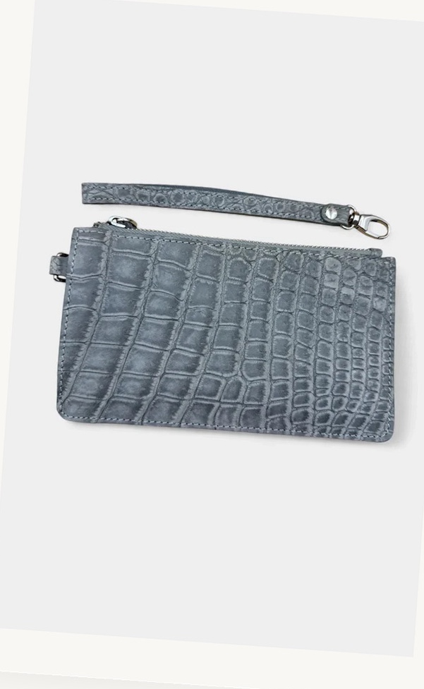 Slate Nubuck Clutch
