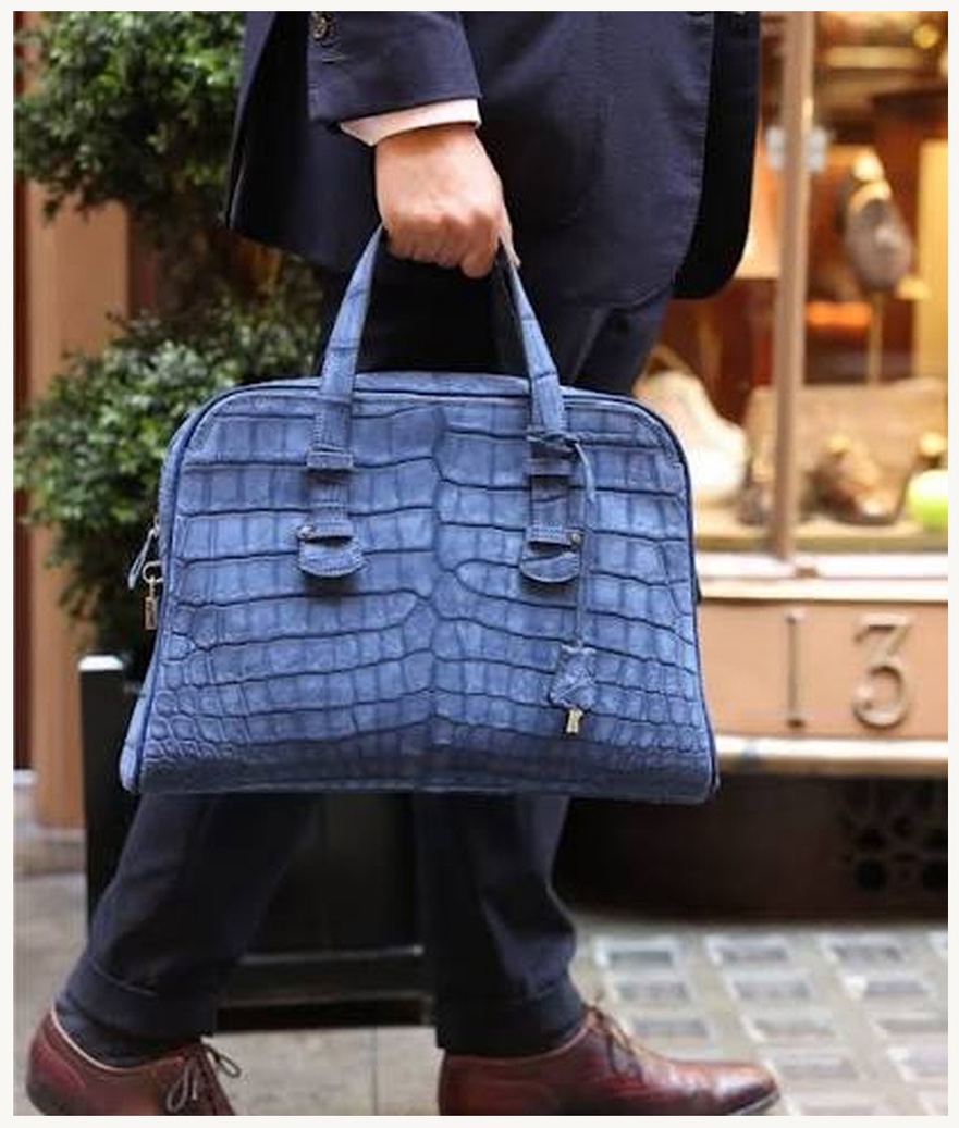 Navy Nubuck Duffel