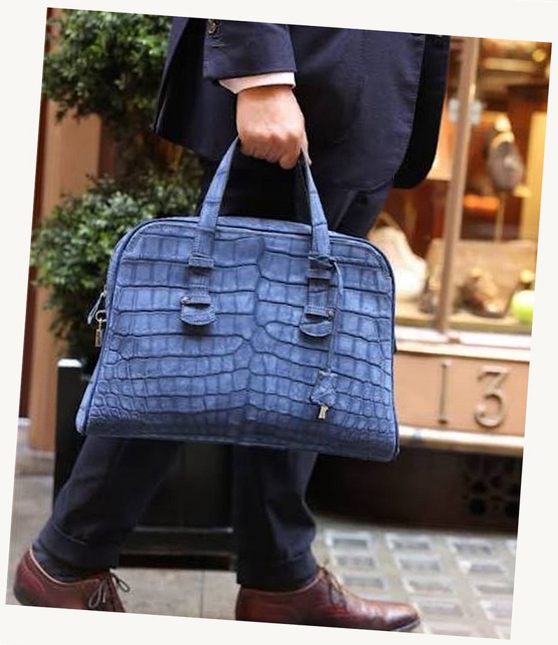 Navy Nubuck Duffel
