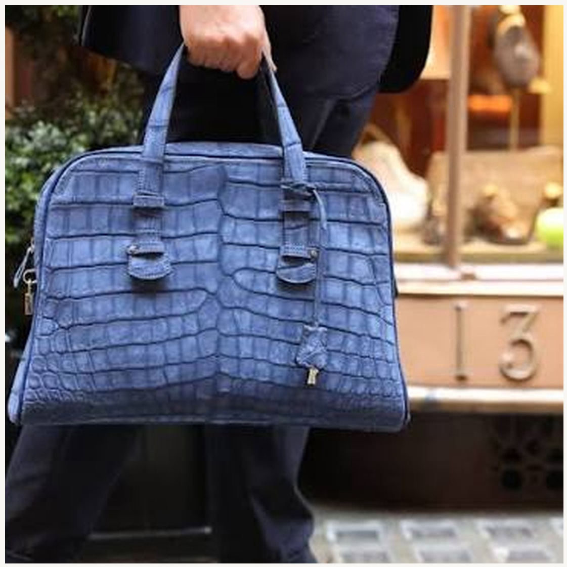 Navy Nubuck Duffel