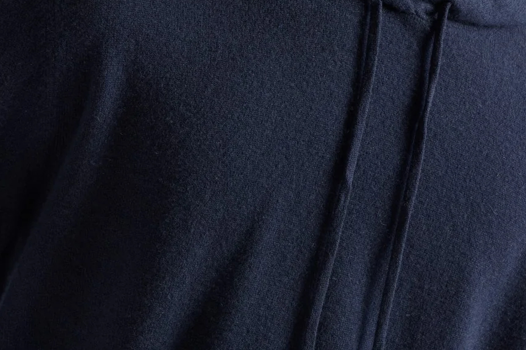 Navy Wool Hoodie