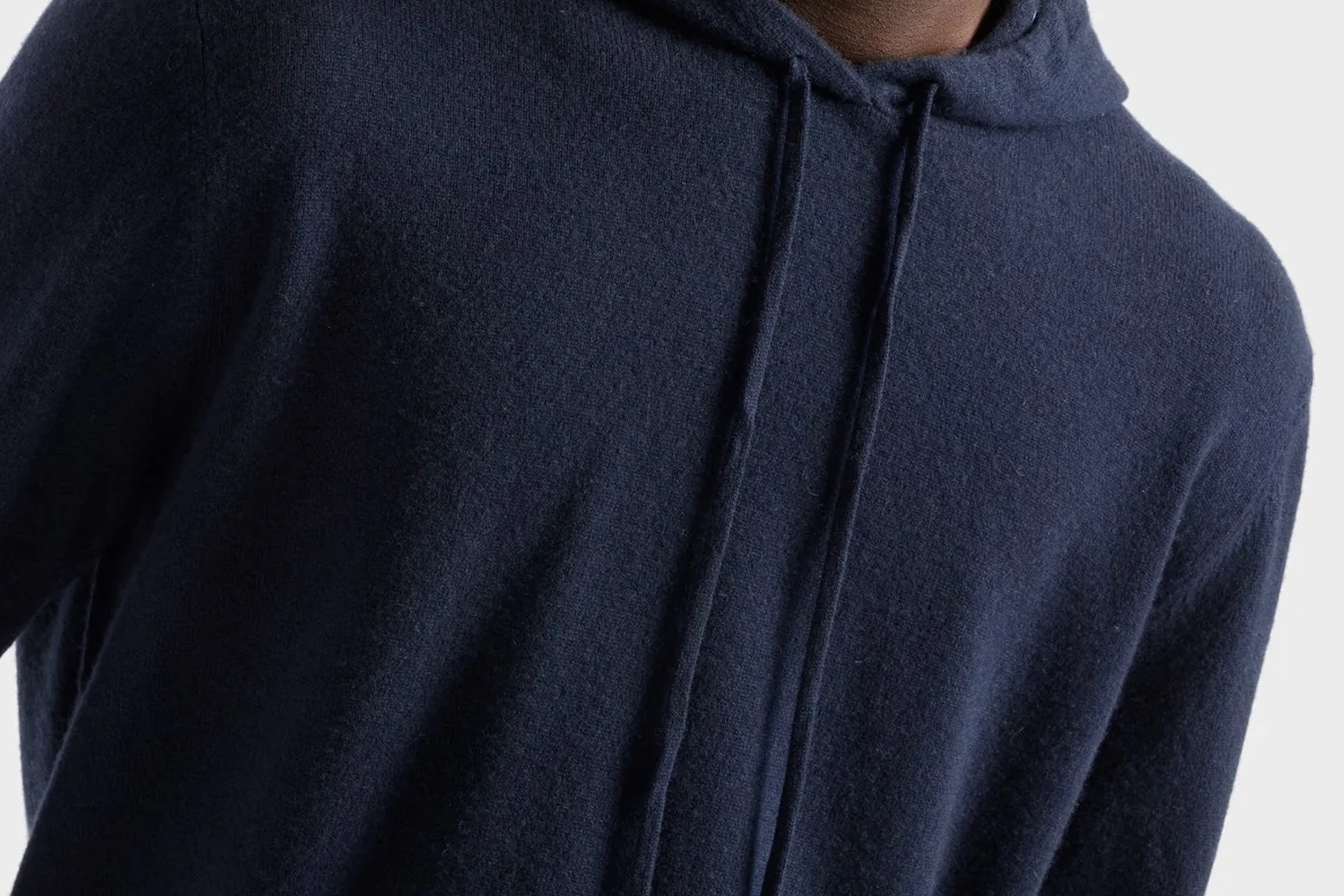 Navy Wool Hoodie