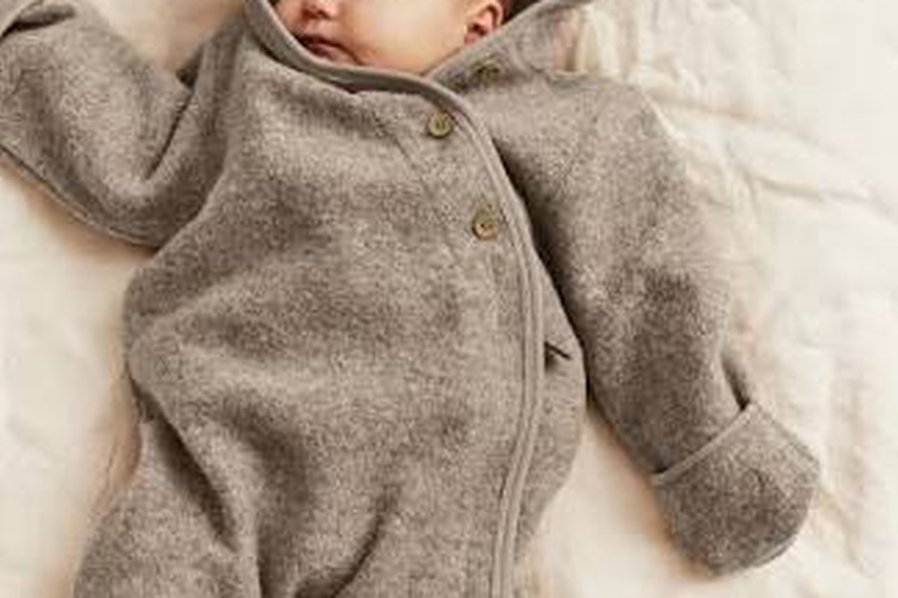 Beige Wool Onesie