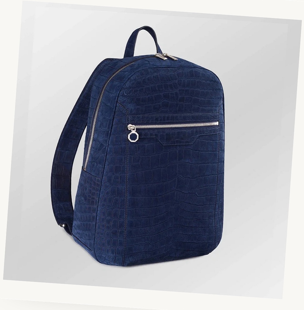 Navy Nubuck Backpack