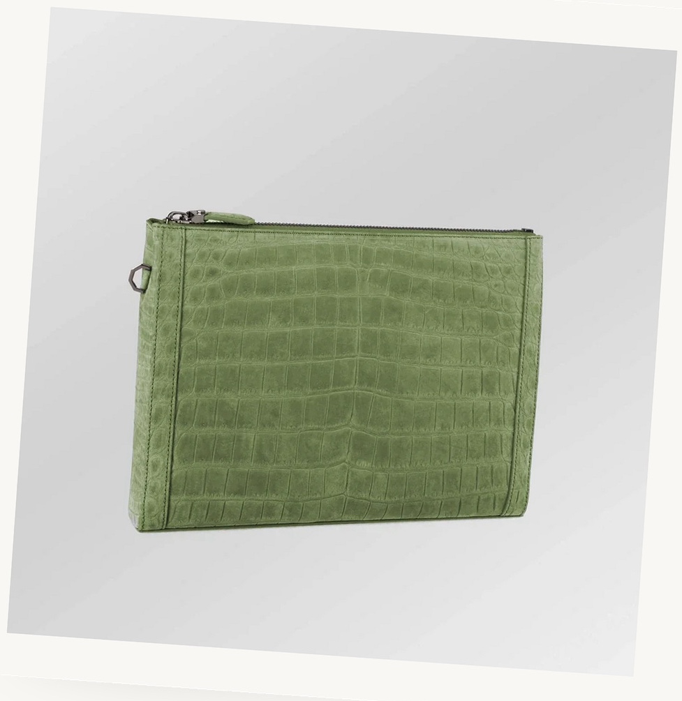 Olive Nubuck Pouch