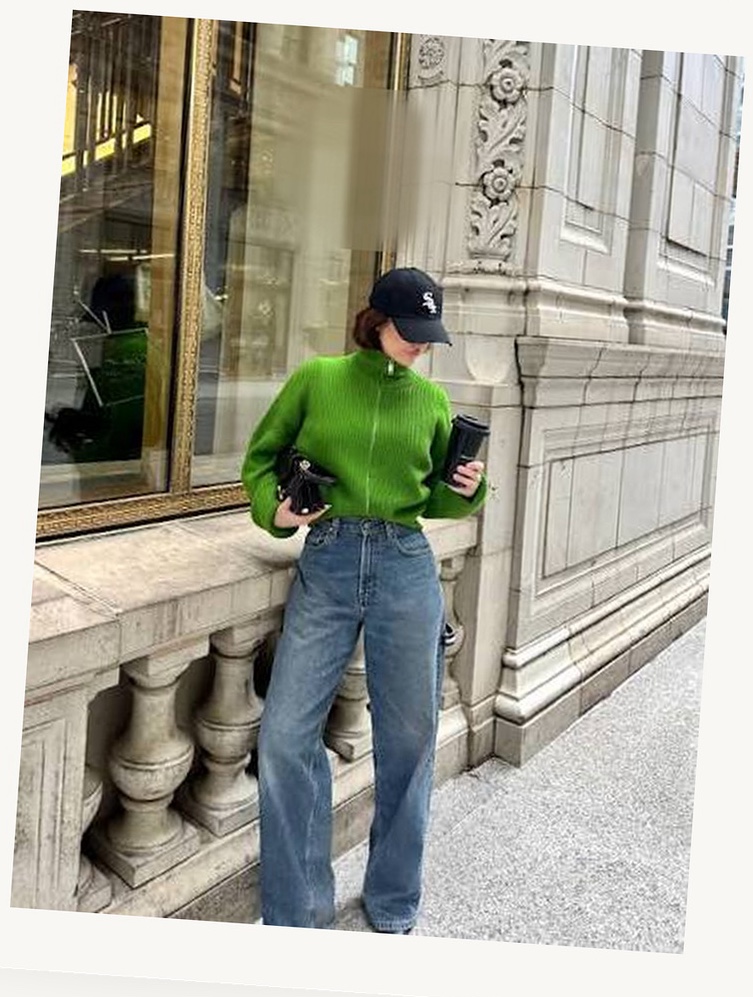 Lime Zip Sweater