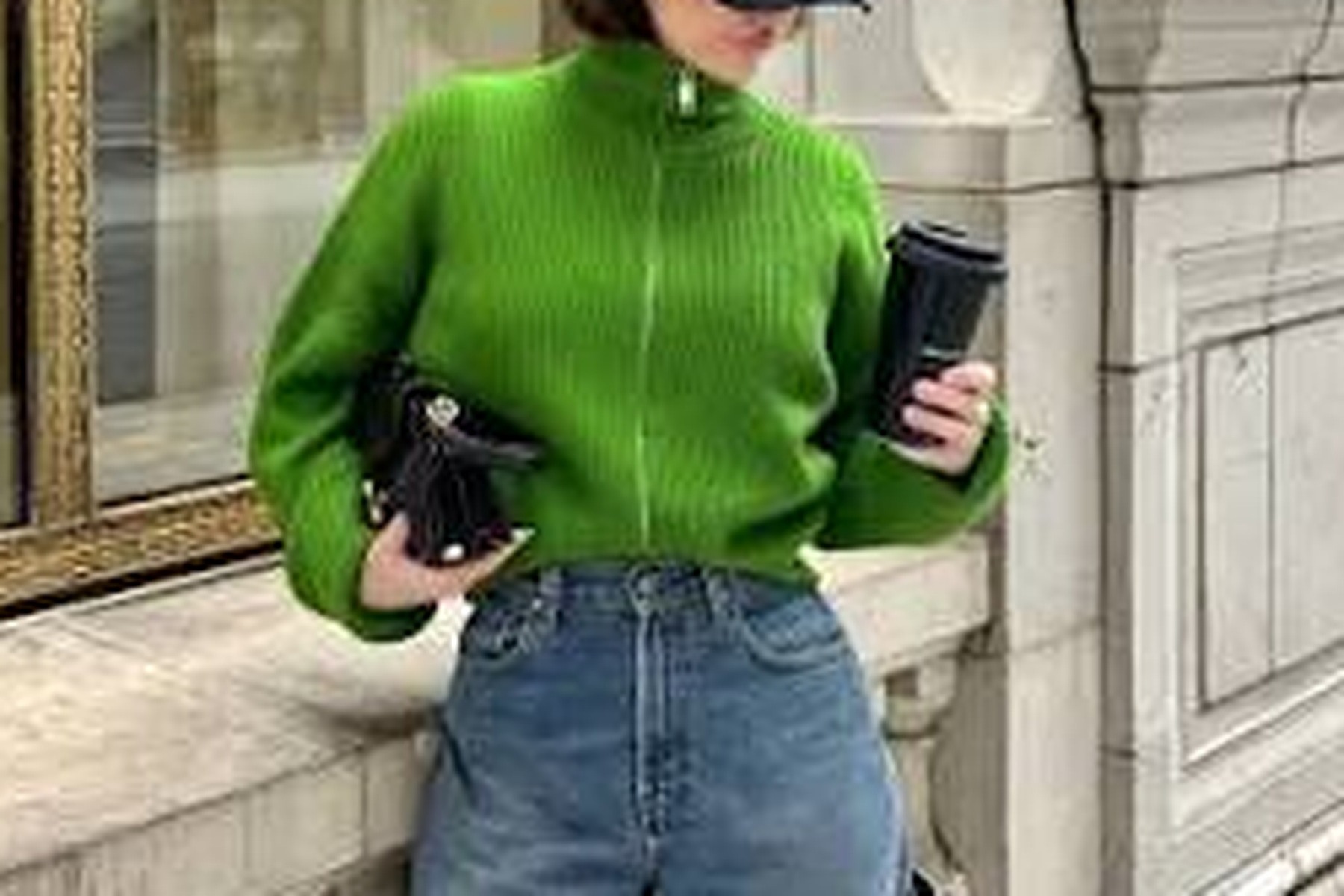 Lime Zip Sweater