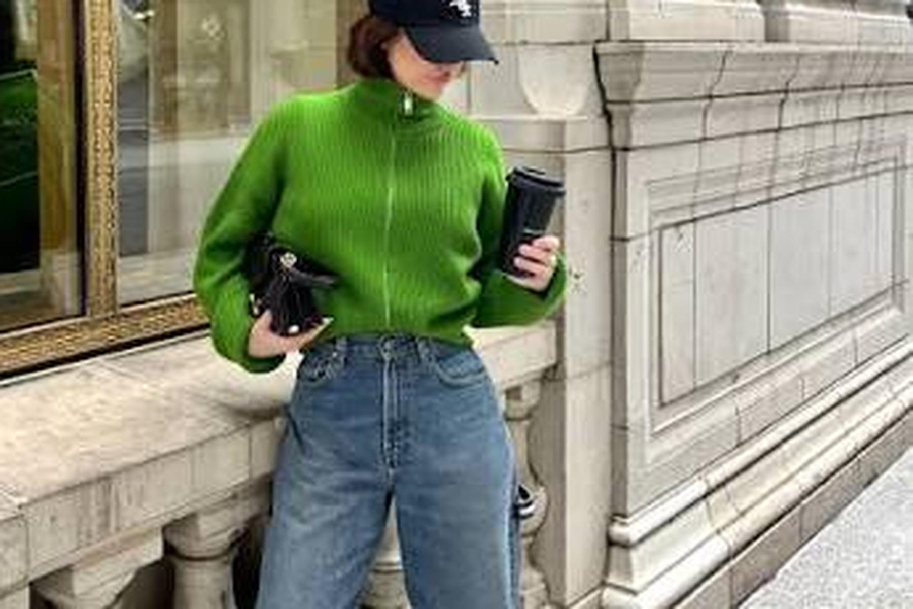 Lime Zip Sweater
