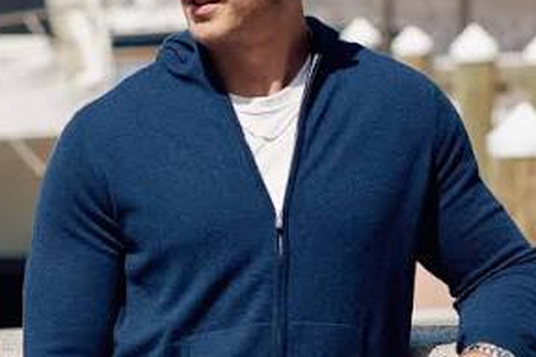 Navy Zip Hoodie
